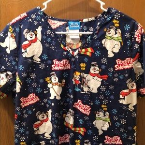 Frosty the Snowman Scrub Top